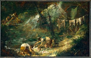 Praczki. (obraz na płótnie)