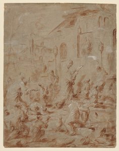 Wierni w Sanktuarium Ulicznym, 173040. autorstwa Alessandro Magnasco