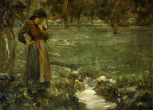 Szepczący potok (olej na płótnie)