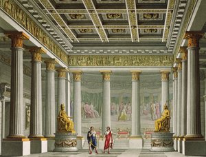Sala Audiencyjna w Pałacu Egistos, projekt baletu „Orestes” w Teatrze La Scala, Mediolan, 1826