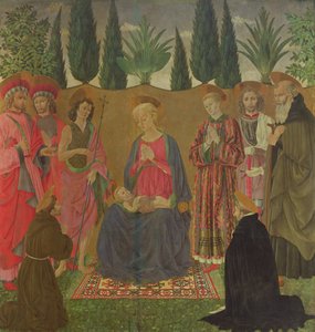 Dziewica z Dzieciątkiem ze świętymi, c.1455 (tempera na panelu)