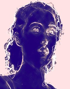 Aurora (wieczór), 2020, (media mieszane) autorstwa Alex Caminker