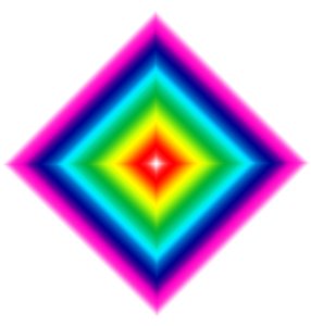 Światła geometryczne, nr 2 (gradient) autorstwa Alex Caminker