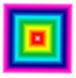 Światła geometryczne, nr 3, (gradient) autorstwa Alex Caminker
