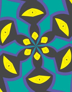 arabeska #4,2019, (media mieszane) autorstwa Alex Caminker