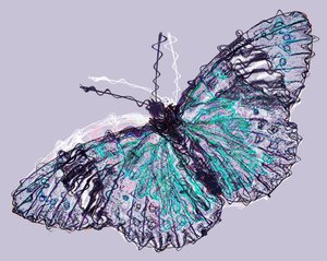 motyl 7,2020, (media mieszane) autorstwa Alex Caminker