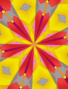 kwiaty #109,2019, (media mieszane) autorstwa Alex Caminker