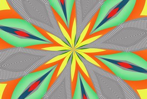 kwiaty #111,2019, (media mieszane) autorstwa Alex Caminker