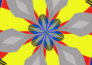 kwiaty #114,2019, (media mieszane) autorstwa Alex Caminker