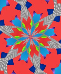 kwiaty #116,2019, (media mieszane) autorstwa Alex Caminker