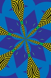 kwiaty #22,2019, (media mieszane) autorstwa Alex Caminker