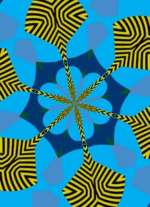 kwiaty #6,2019, (media mieszane) autorstwa Alex Caminker