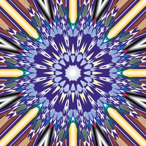 mandala, 2019, (media mieszane) autorstwa Alex Caminker