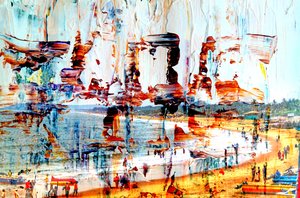 na zatoce,2019,(media mieszane) autorstwa Alex Caminker