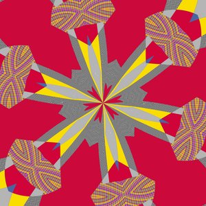 symetria #23,2019, (media mieszane) autorstwa Alex Caminker