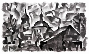 widok (czarny) #1,2016, autorstwa Alex Caminker
