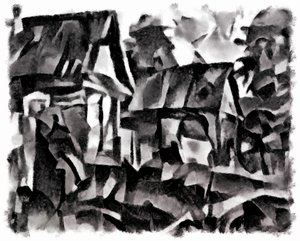 widok (czarny) #2,2016, autorstwa Alex Caminker