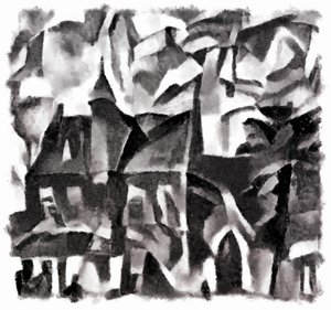 widok (czarny) #3,2016, autorstwa Alex Caminker