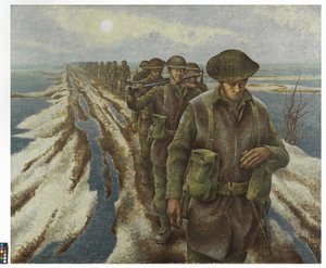 Piechota w pobliżu Nijmegen, ok. 1940 (olej na płótnie)
