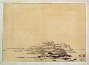 Fantastyczny Pejzaż, 1780-85 (przemyj ołówkiem na papierze)