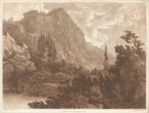 Drugi rysunek wykonany z tej samej plamy autorstwa Alexander Cozens and William Pether