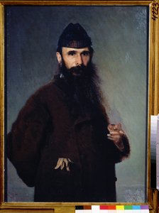 Portret artysty Aleksandra Litowczenko (1835-1890). (Portret artysty A.Litovchenko). Peinture de Ivan Nikolayevich Kramskoi (1837-1887), huile sur toile autorstwa Alexander Dimitrievitch Litovtchenko