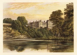 Zamek Brechin, Angus, Szkocja. ,1880 (grawerowanie) autorstwa Alexander Francis (after) Lydon