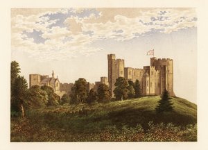 Zamek Peckforton, Cheshire, Anglia. autorstwa Alexander Francis (after) Lydon