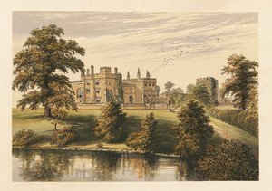 Zamek Ripley, Yorkshire, Anglia. ,1880 (grawerowanie) autorstwa Alexander Francis (after) Lydon
