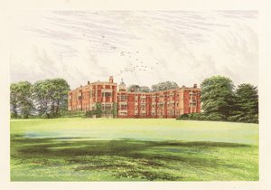 Świątynia Newsam, Yorkshire, Anglia. ,1880 (grawerowanie) autorstwa Alexander Francis (after) Lydon