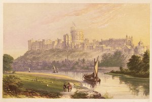 Zamek Windsor, Berkshire, Anglia. 1880 (grawerowanie)