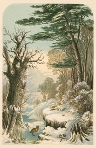 Ilustracja do lasu Longfellow w zimie autorstwa Alexander Francis Lydon