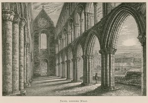Opactwo Jedburgh, Nawa, patrząc na zachód autorstwa Alexander Francis Lydon