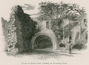 Opactwo Kirkstall, ruiny w południowo-zachodnim rogu Cloister Court autorstwa Alexander Francis Lydon