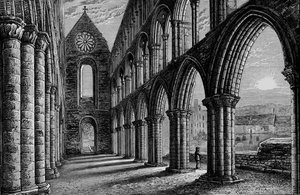 Nawa patrząc na zachód, opactwo Jedburgh, c1880, 1897 autorstwa Alexander Francis Lydon
