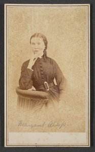 Carte-de-visit portret Margaret Alsop, ca. 1865. autorstwa Alexander Gardner