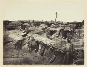Kwatery mężczyzn w Fort Sedgwick, maj 1865. autorstwa Alexander Gardner