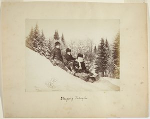 Saneczkarstwo, ok. 1873 (druk albumowy (kompozytowy)) autorstwa Alexander Henderson