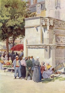 Blois, Fontanna Ludwika XII, na Rynku (kolor lito) autorstwa Alexander Henry Hallam Murray