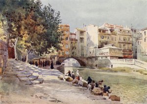 Narbonne, „Kanał Dwóch Mórz” (kolor lito) autorstwa Alexander Henry Hallam Murray