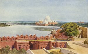 Taj z fortu, Agra autorstwa Alexander Henry Hallam Murray