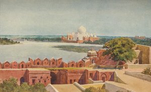 Taj z fortu, Agra, ok. 1880 1905. autorstwa Alexander Henry Hallam Murray