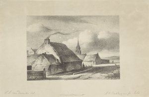 Domy i wieża kościoła w Katwijk autorstwa Alexander Hieronymus Bakhuyzen (II)