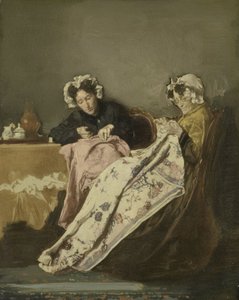 Dwie panie przy szyciu