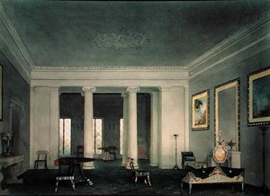 Podwójny salon odrodzenia greckiego, ok. 1845 (akwarela na papierze)