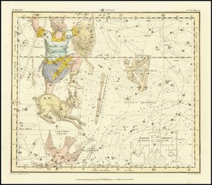 1822 - Alexander Jamieson - Orion, Psaltriem Georgii, Sceptrum Brandenburgium, Lepus i Columba Noachi autorstwa Alexander Jamieson