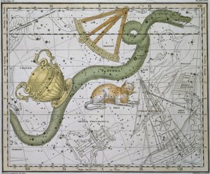 Hydra, z „Atlasu niebieskiego”, wyd. w 1822 autorstwa Alexander Jamieson