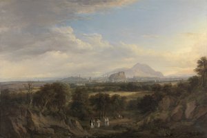 Widok Edynburga od zachodu, ok. 1822-26 (olej na płótnie) autorstwa Alexander Nasmyth