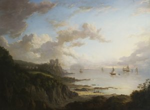 Zamek Culzean od północy z Ailsą Craig, ok.1816