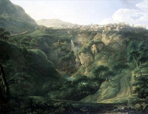 Willa Hadriana w Tivoli ze świątynią Westy (olej na płótnie) autorstwa Alexander Nasmyth